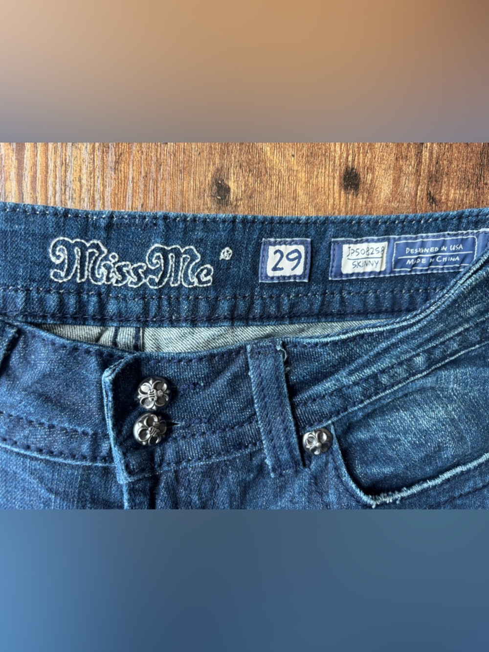 Miss Me Angel Wing Jeans Vintage 29 - Picture 5 of 6
